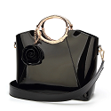 IMP LUXURY CUSTOM LADIES HANDBAG WITH GOLD HANDLE. (BLACK COLOR)