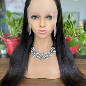 100% REAL HUMAN HAIR.(BRAZILIAN) 13X4 LACE FRONTAL STRAIGHT WIG. 20inches